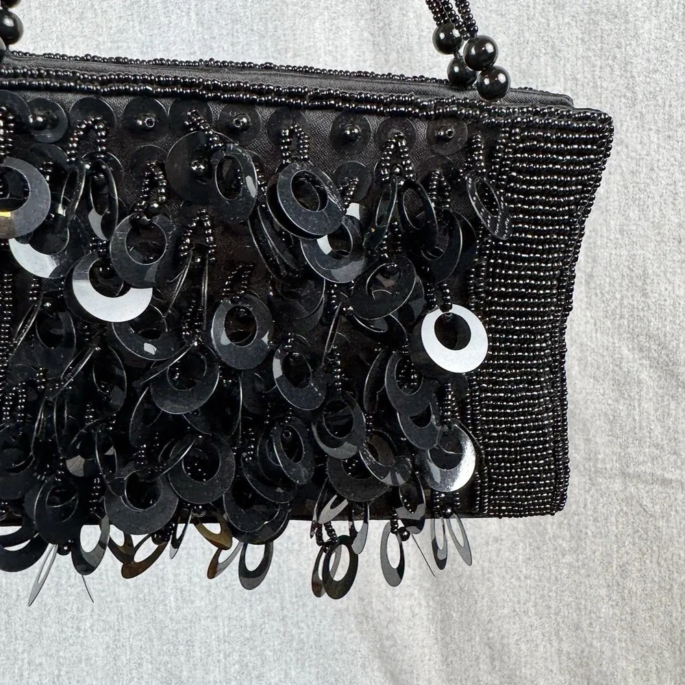 New York &‎ Co Sequin disc beaded evening bag